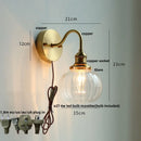 Axyaa Crystal LED Wall Sconce: Modern Nordic Pull Chain Brass Bathroom Light