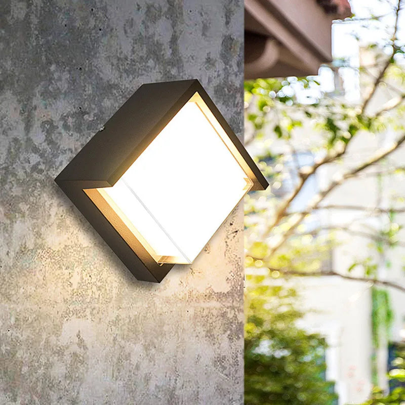 Axya Acrylic Outdoor LED Wall Lamp for Home Decors and Garden Lighting