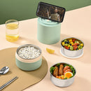 Axyaa 3-Layer Stainless Steel Thermal Lunch Box - BPA-Free Food Container