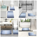 Axyaa Luxury U-Shape Bathroom Rug: Soft, Absorbent, Non-Slip Plush Shower Mat