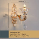 Luxury Gold Crystal Wall Sconce LED Lamp for Home, Bedroom, Living Room by Axyaa