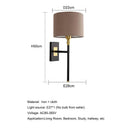 Axyaa Nordic Minimalist Bedside Wall Lamp - Designer Hotel Model for Bedroom and Living Room