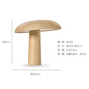 Axyaa Solid Wood Mushroom Table Lamp LED E14 for Study Bedroom