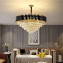 Axyaa Elegant Crystal Chandelier for Modern Villa Living Room & Dining Room