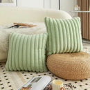 Axyaa Plush Nordic Striped Cushion Covers for Home Decor