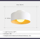 Axyaa Nordic Walnut Wood LED Ceiling Lamp for Home Décor