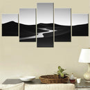 Axyaa Nature Black and White Landscape Canvas Wall Art Home Decor - 5 Piece Set