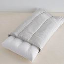 Axyaa Thicken 2 in 1 Pillow, Soft Grey Sleeping Cushion, Removable Cover, Comfortable Core