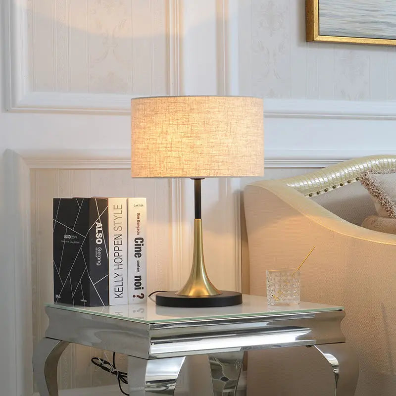 Axyaa Fabric Desk Lamp: Modern American Style, Minimalist Design for Study Room, Bedroom