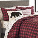 Axyaa Buffalo Plaid King Duvet Set, Reversible Cotton Bedding for All Seasons