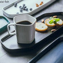 Axyaa Geometric Ceramic Sushi Plate Set