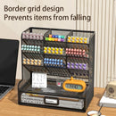 Axyaa Mesh Desk Organizer with 9 Compartments and 1 Drawer for Office, Home, School