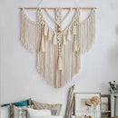Handwoven Nordic Style Macrame Wall Hanging Tapestry with Tassels for Home Art Decor by Axyaa