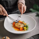 Axyaa Water Ripple Ceramic Plate - Restaurant Tableware