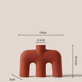 Axyaa Geometric Ceramic Vase - Hollowed Letters Flower Arrangement Home Decor