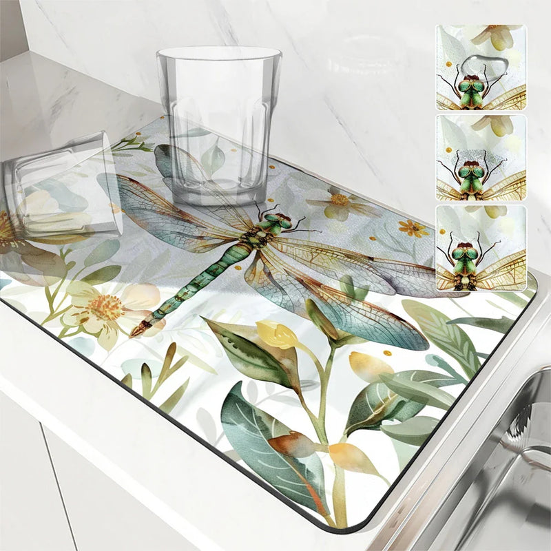 Axyaa Watercolor Drying Mat Absorbent Placemat Anti Slip Cup Table Mats