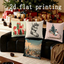 Christmas Pillow Covers by Axyaa: Festive Pattern Cushion Cover for Sofa, Bedroom, Car