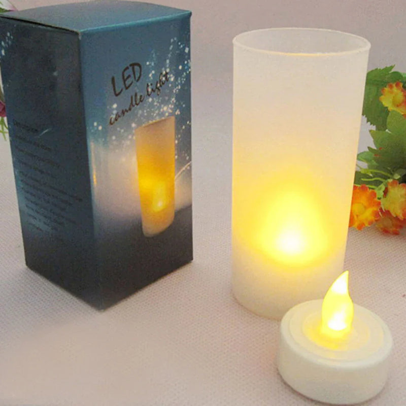 Axya LED Flameless Tealight Candles - Flickering Battery Operated Bulk for Wedding & Christmas