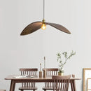 Axyaa Nordic Walnut Wood Edison LED Pendant Light Arc Design Home Decor Suspension Lamp