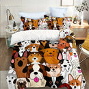 Axyaa Dog Lover Duvet Cover Set for Kids Bedroom Decor