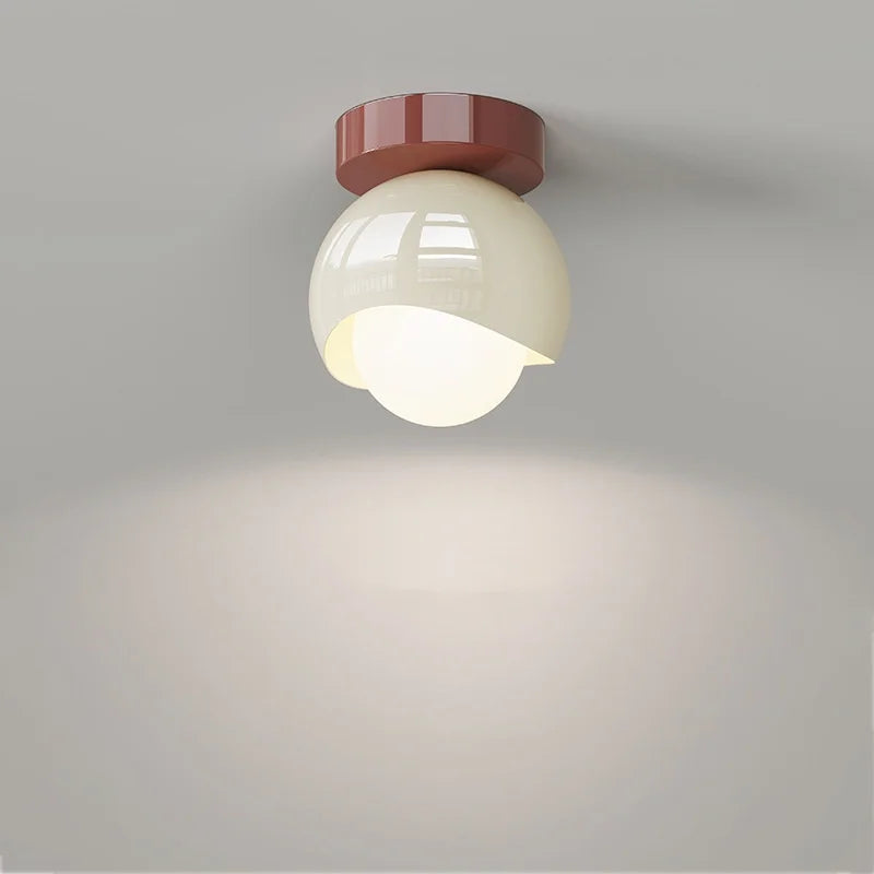 Axyaa Modern Glass Iron LED Ceiling Light for Home Aisle Restaurant Living Room Decor