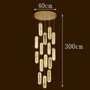 Axyaa Crystal Stair Chandelier Lighting, Ceiling & Hanging LED Chandeliers for Living Room