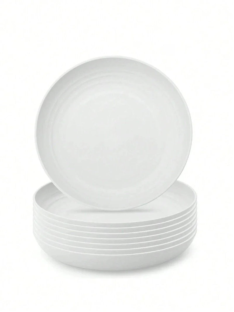 Axyaa Reusable Dessert Plates - Set of 8/12, Microwave & Dishwasher Safe, Ideal for Home, Parties & Outdoor