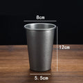Axyaa Stainless Steel Retro Coffee Cups Office Tea Beer Mug Portable Picnic Drinkware