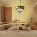Axyaa Modern Crystal Chandelier Ceiling Light for Living Room Home Decor