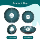 Axyaa Stoneware Dinnerware Set, 18-Piece Reactive Glaze Ceramic Plate Set