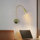 Axyaa LED Gooseneck Wall Lamp with Switch - Indoor Reading Light for Bedside & Study