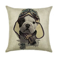 Cute Dog Watercolor Linen Cushion Cover 45*45cm - Axyaa