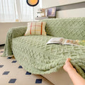 Axyaa Coral Fleece Sofa Blanket - Warm & Soft Blanket for 1-4 Seat Couch