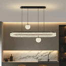 Axyaa Crystal Ceiling Chandelier LED Pendant Light for Living Room & Dining Room