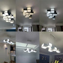 Axyaa Geometric Box LED Ceiling Lamp: Modern Living Room Dining Bedroom Lighting Fixtures