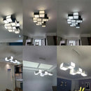 Axyaa Geometric Box LED Ceiling Lamp for Modern Living Room, Dining, Bedroom Lighting