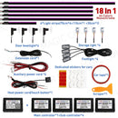 Axyaa RGB Car Ambient Lights: 64 Colors LED Fiber Optic Decoration