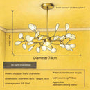 Axyaa Nordic Acrylic Chandelier with Glowworm Lighting for Living Room or Kitchen