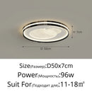 Axyaa Round Square Black White LED Ceiling Light Chandelier