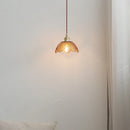 Axyaa Amber Glass LED Pendant Lighting: Japan Style Hanging Lamp for Home Decor