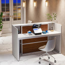 Axyaa LED Reception Desk, 63" Front Counter for Salon, Retail, Lobby - Tribesigns