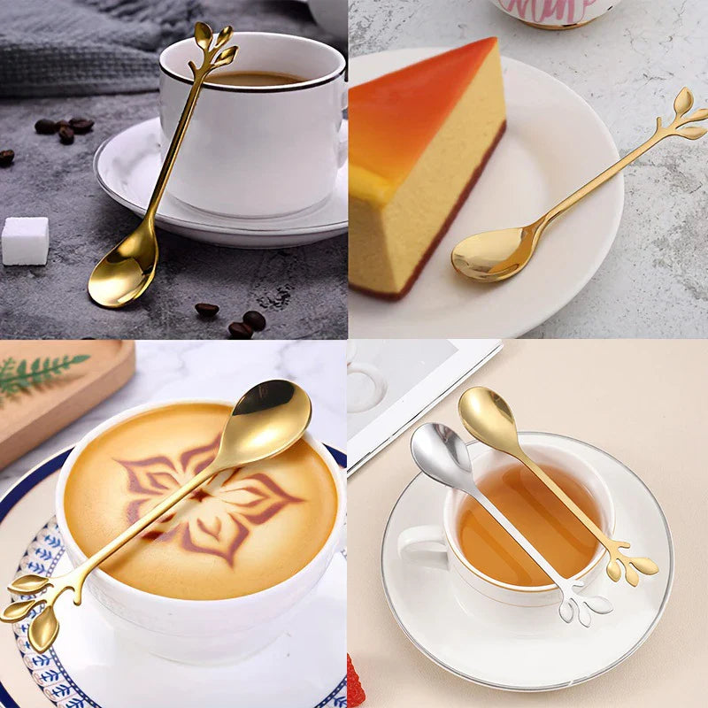 Axyaa Cygnus Stainless Steel Tea Spoons, Set of 6/12 - Elegant Tableware for Coffee