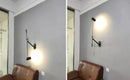 Axyaa Long-arm Wall Sconce for Living Room and Bedroom