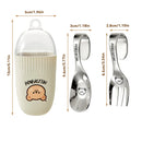 Axyaa Kids Stainless Steel Training Spoon Fork Set in Cute Mini Box