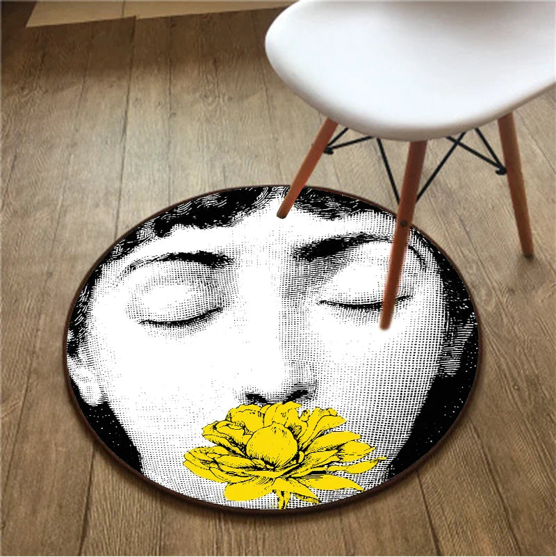 Axyaa Round Carpet Yoga Mat for Home Decor and Relaxation