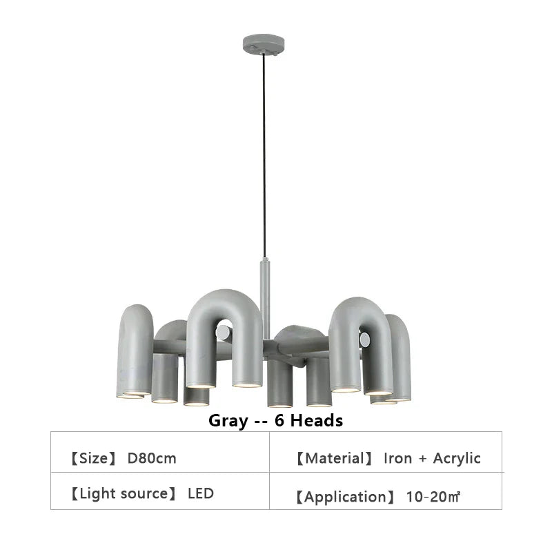 Axyaa Nordic LED Pendant Lamp Circle Ring Metal Light for Home Decor