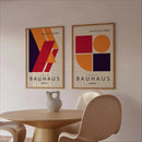 Axyaa Retro Color Bauhaus Canvas Prints Geometric Wall Art Posters for Modern Home