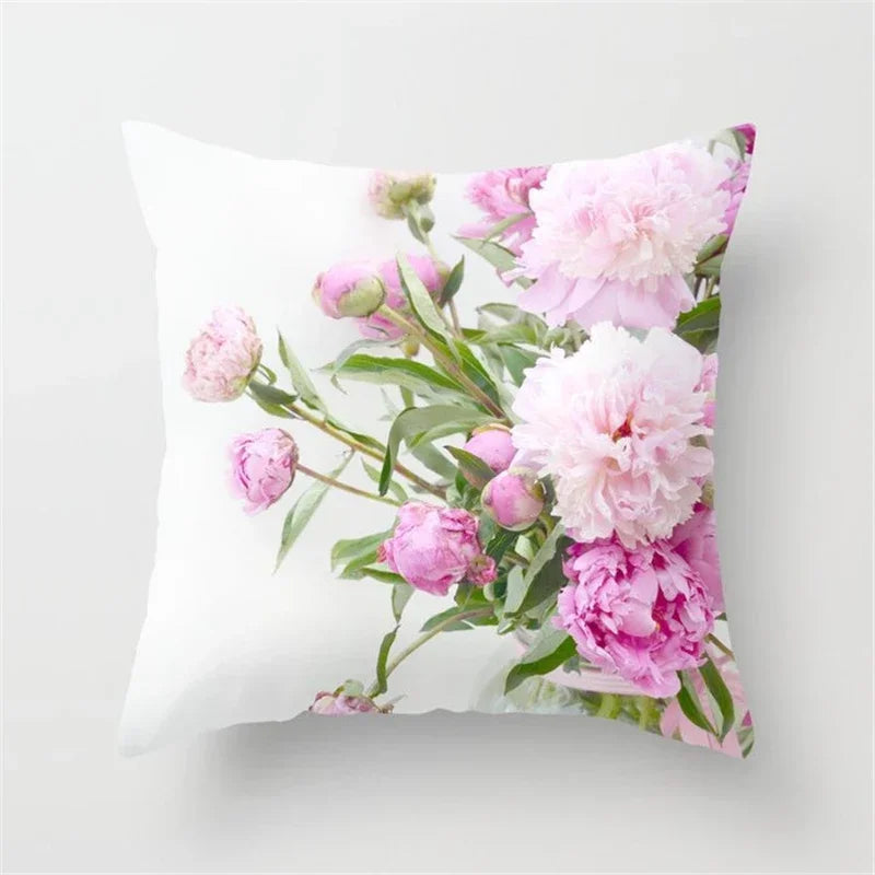 Axyaa Retro Floral Rose Print Pillowcase for Farmhouse Decor 45*45cm