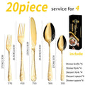 Axyaa 20-Piece Stainless Steel Western Style Tableware Set for Hotels & Steakhouses