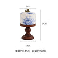Axyaa Retro Floral Ceramic High-Footed Dessert Bowl - Creative Tableware